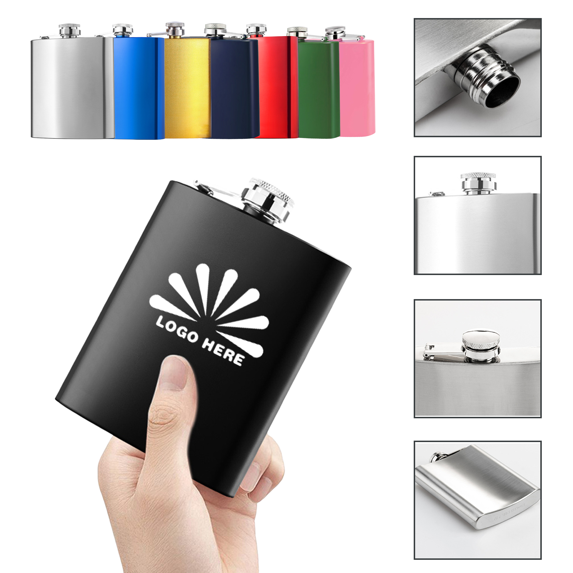 8oz Stainless Steel Liquor Flask MOQ20 8