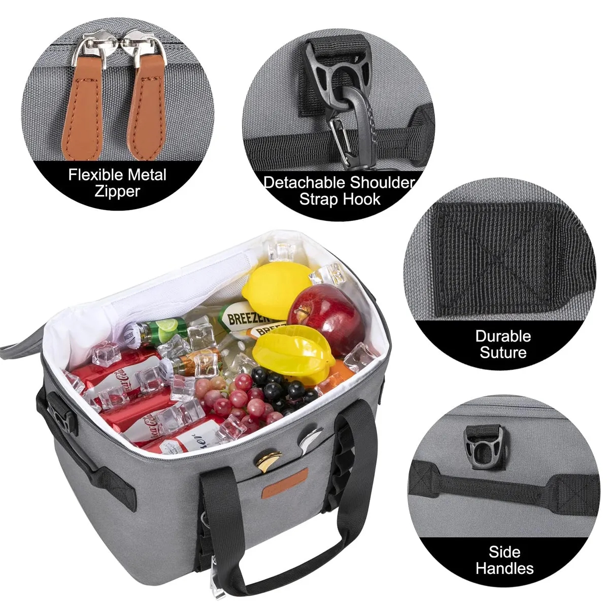 17L Custom 24 Can Insulated Leakproof Soft Sided Cooler 7