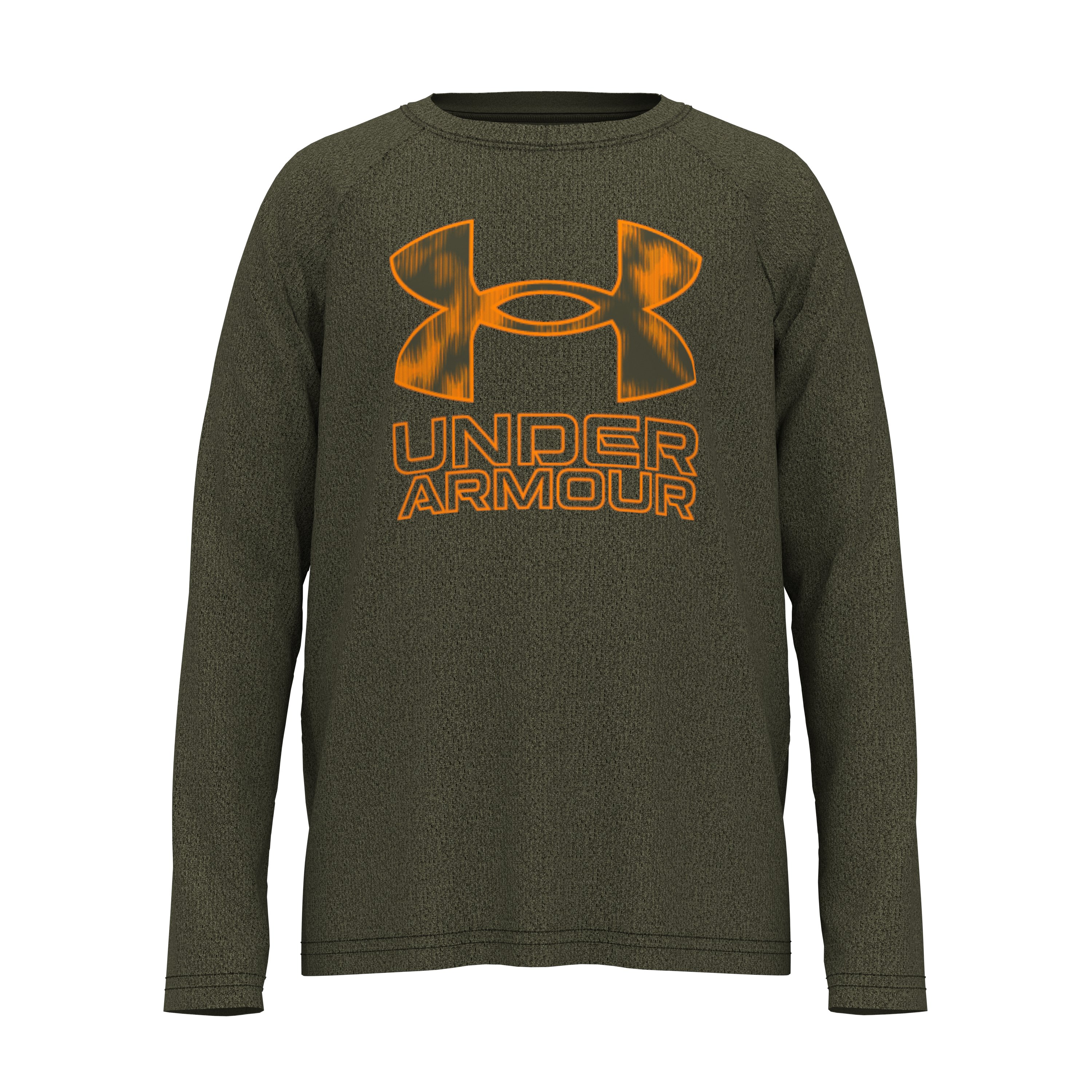 Boys' UA Tech Big Logo Print Fill Long Sleeve 4