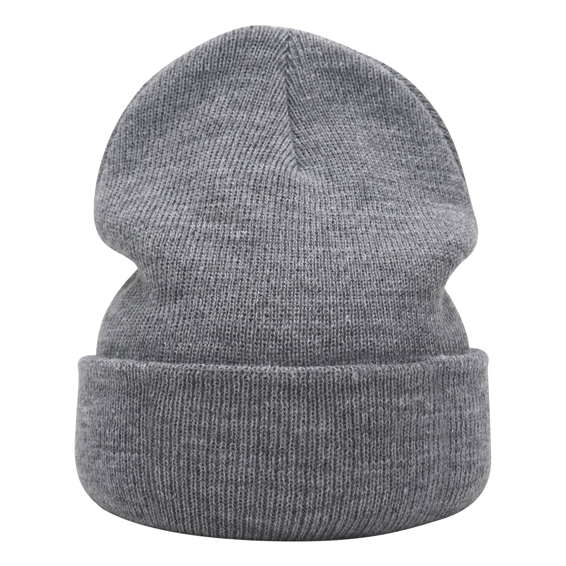 Embroidery Curled Solid Classic Beanie Knitted Cap 2