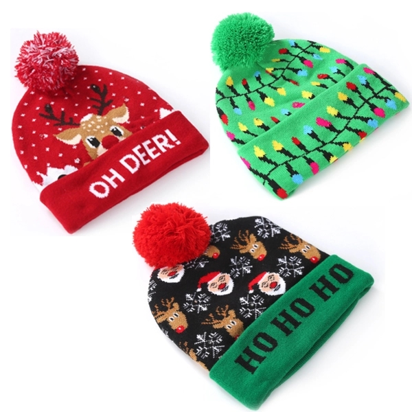 LED Knitted Christmas Beanie 5