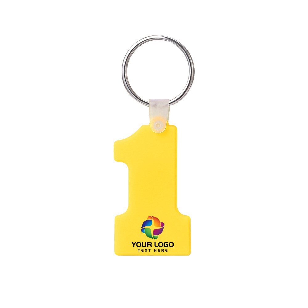 Number One-Shaped Silicone Keychain 20
