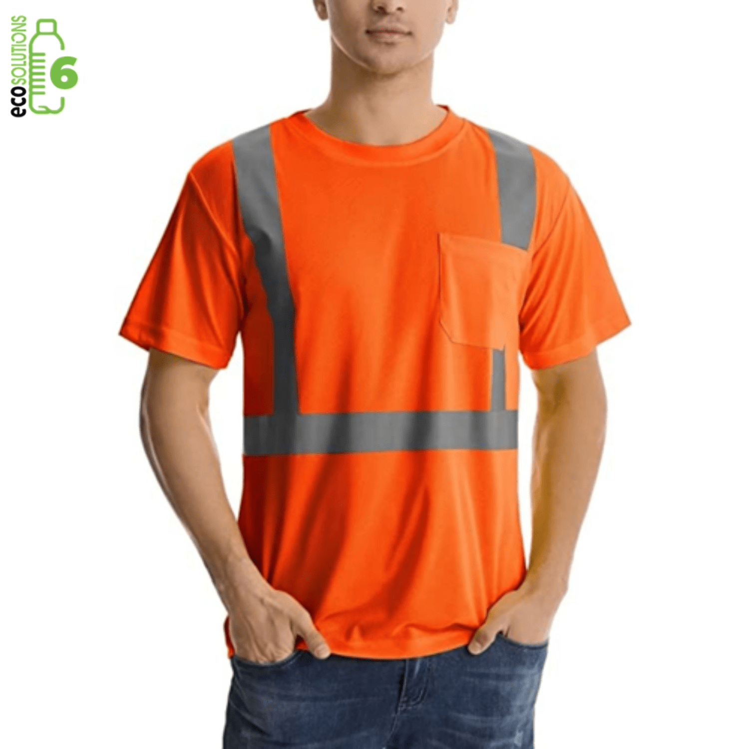 Class 2 rPET Reflective Safety T-Shirt With Pocket 3