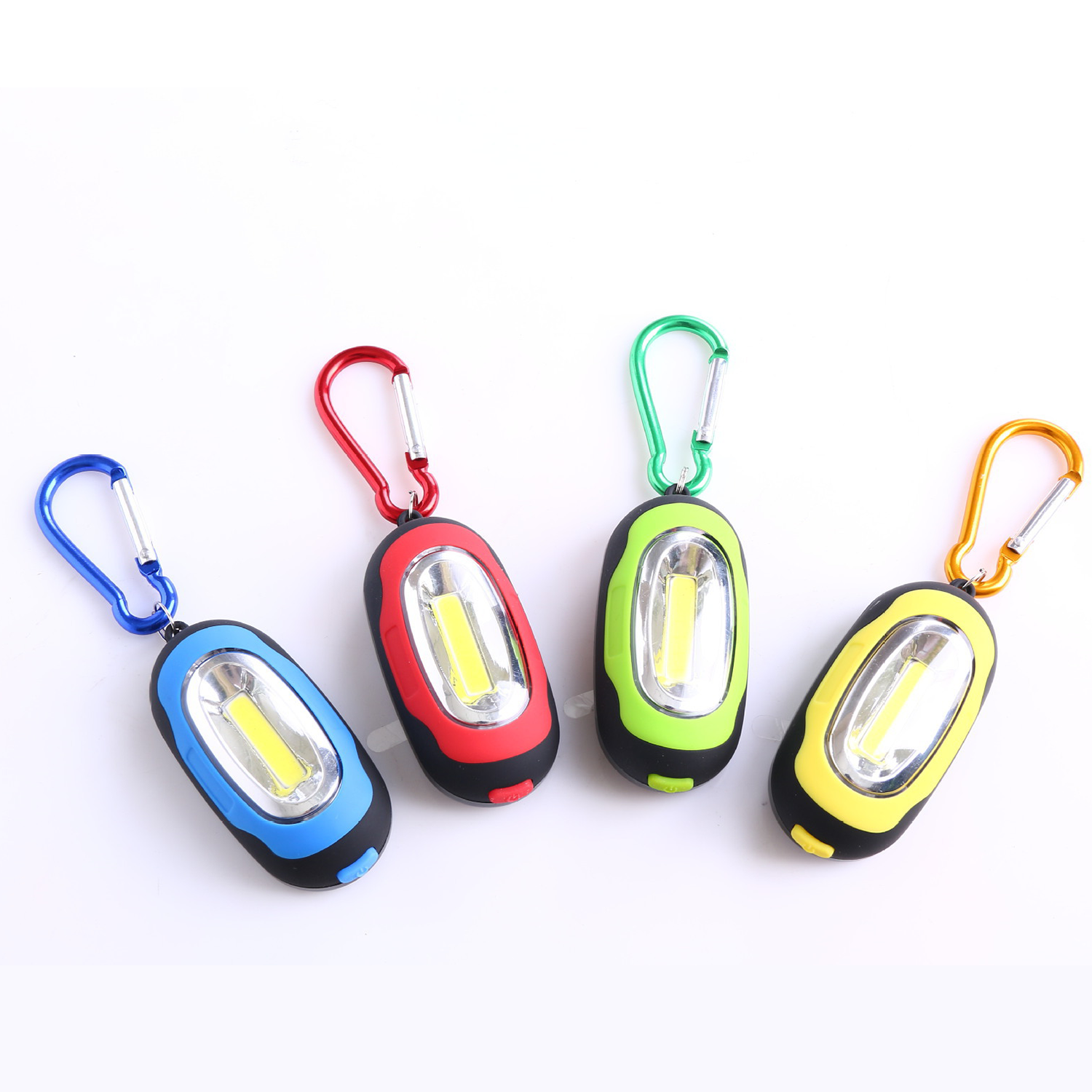 Portable Mini COB Keychain Light Flashlight with Carabiner 2