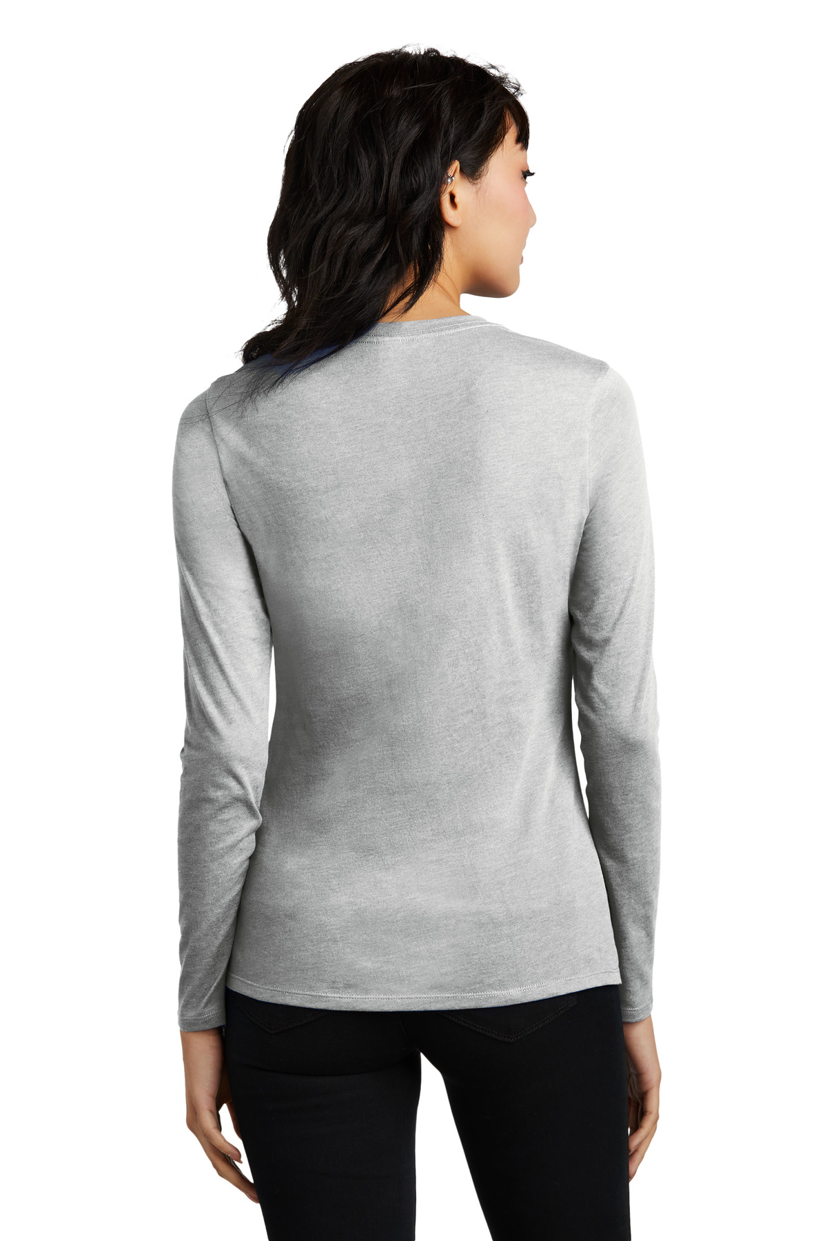 District Women's Perfect Blend CVC Long Sleeve Tee DT110 5