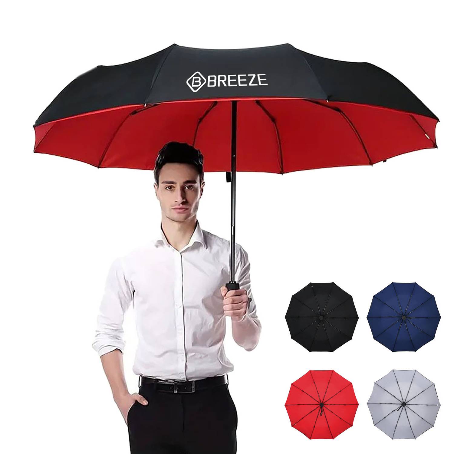 Automatic Anti-Wind Double Layer Commercial Large Umbrella 13