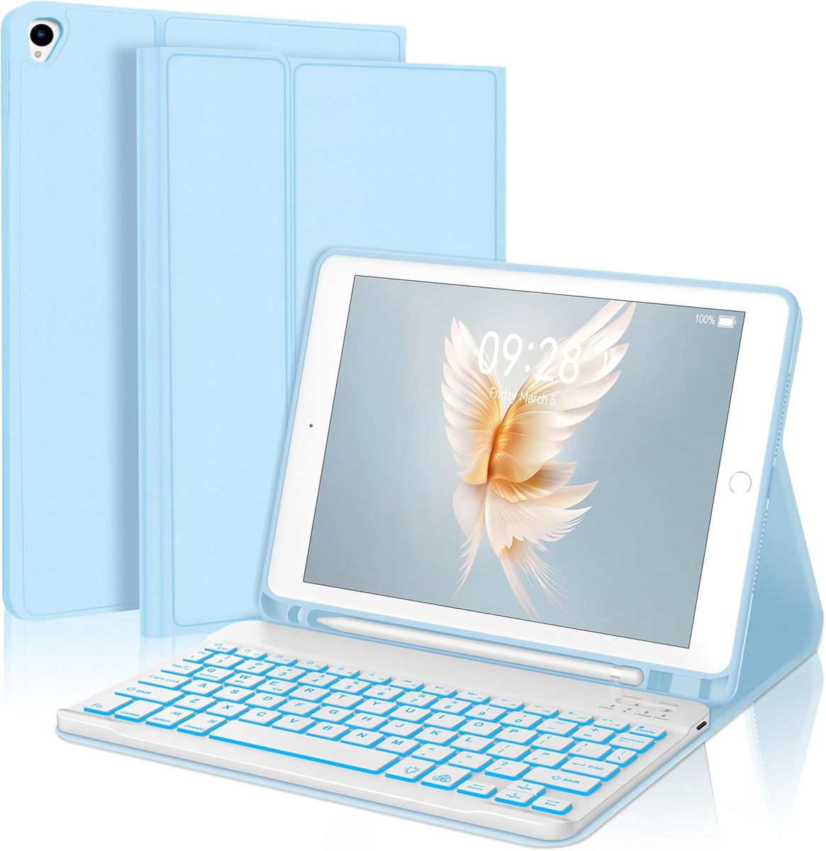 iBank® Detachable Bluetooth Slim Wireless Keyboard and Soft Back Cover Tablet Case 1