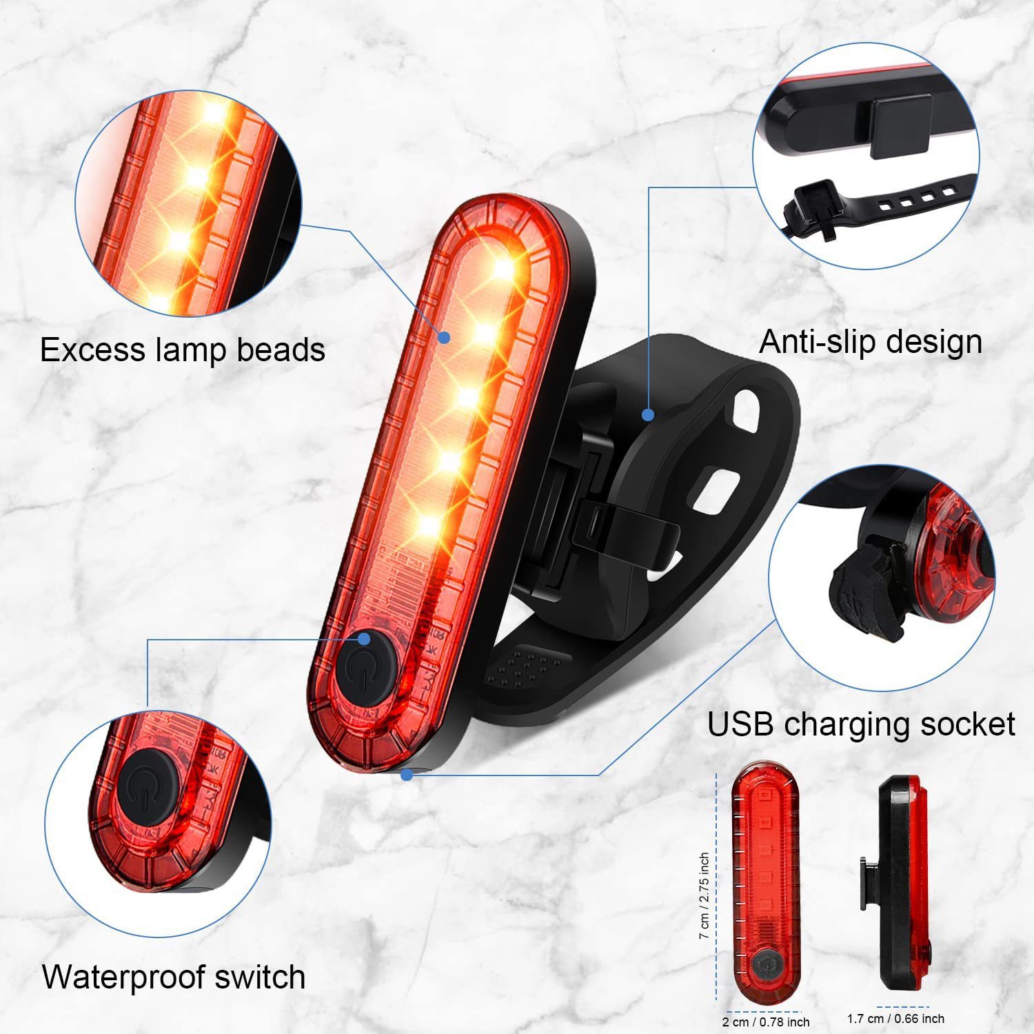 Rechargeable Bike Taillight 1
