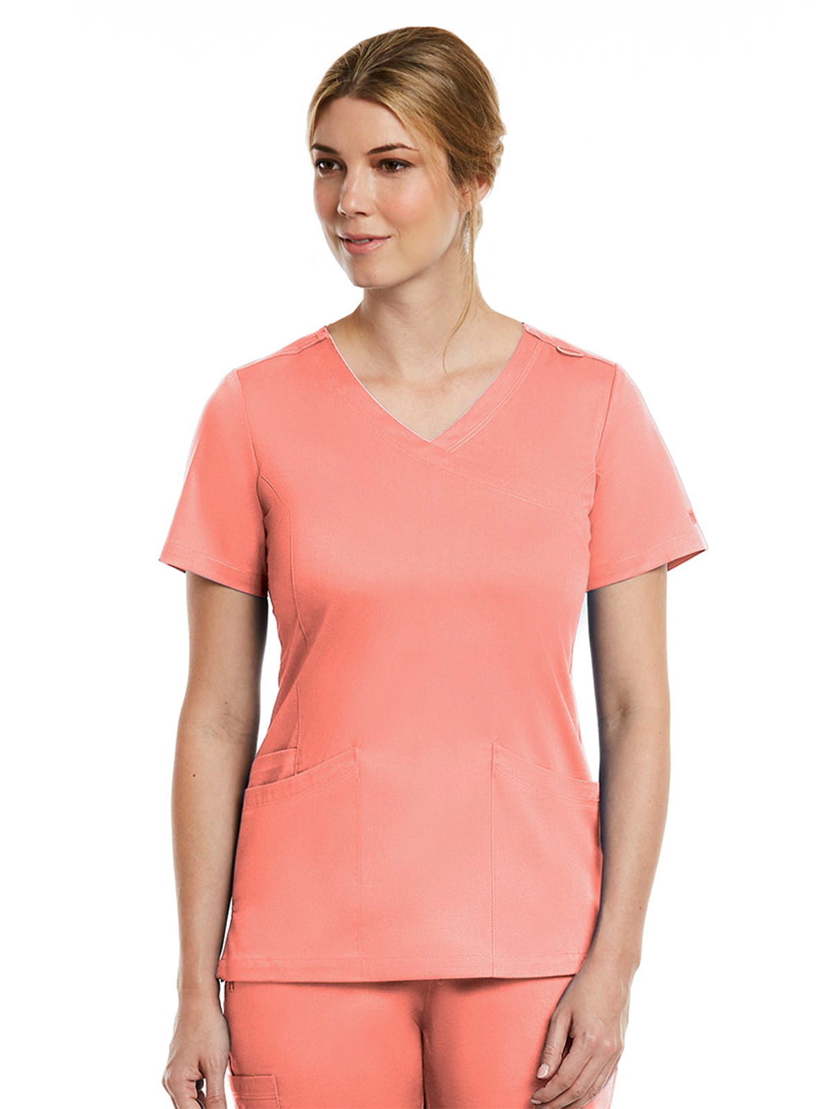 Maevn - Matrix - Women's Three-Pocket Curved Mock Wrap Top 3