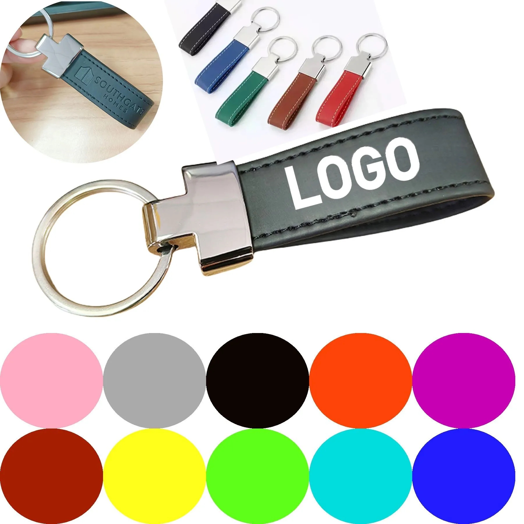 Customizable Leather Keychain 5