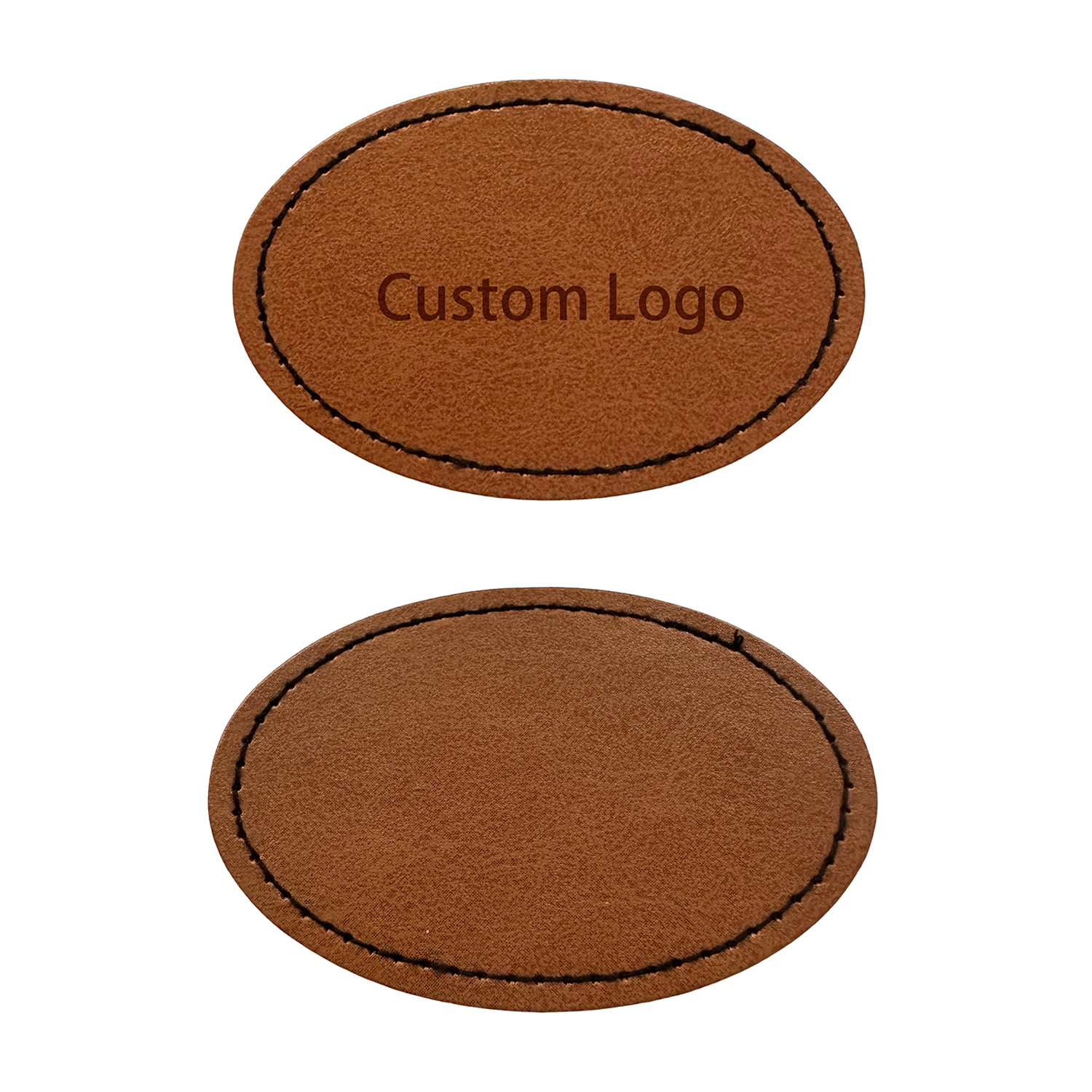Oval Shaped Leatherette Patch 7
