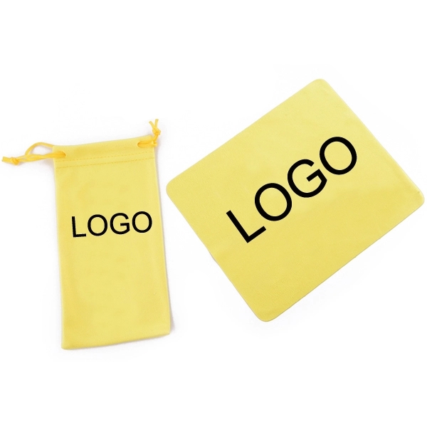 Rpet Microfiber Lens Cloth with Drawstring Pouch 8