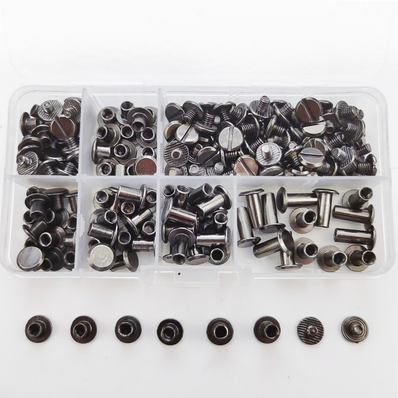 90 Sets Metal Round Rivets Kit 3
