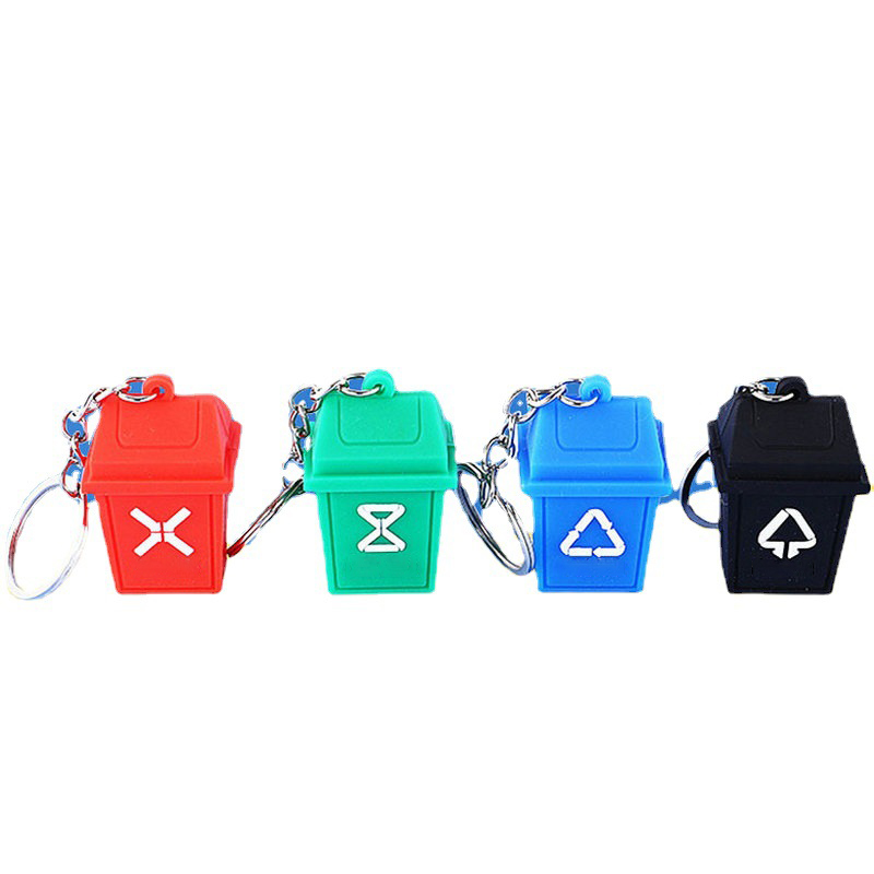 Creative Trash Can Keychain 5