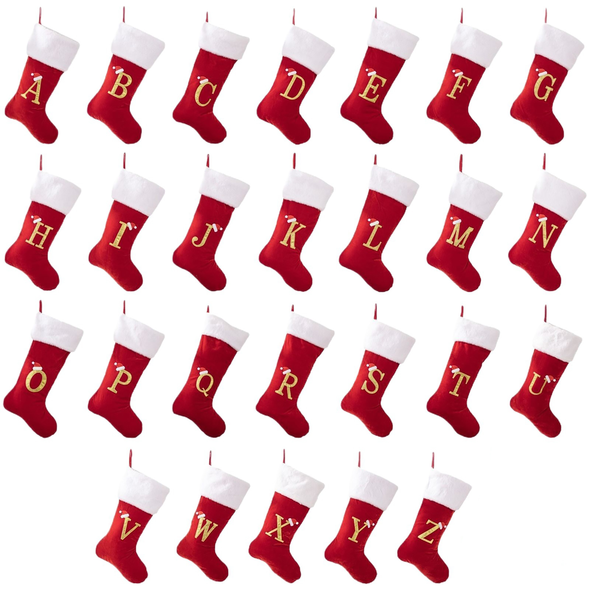 Christmas Stockings Monogrammed with Letters 5