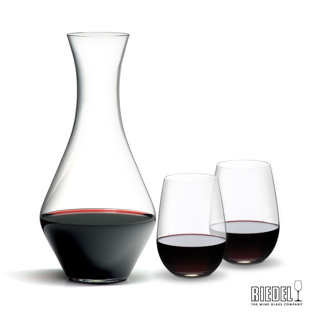 RIEDEL Merlot Decanter & Stemless Wine Set 6
