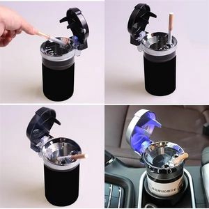 Car Ashtray With Led Light Lid 4
