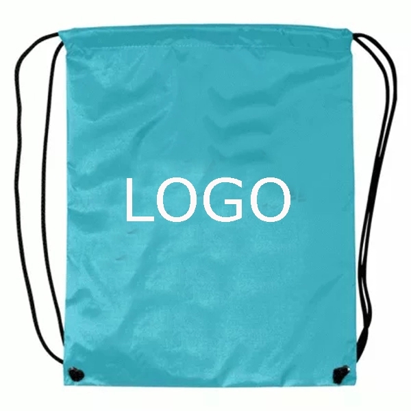 210d Polyester Promotional Drawstring Backpack 13.4" x 17.7" 7