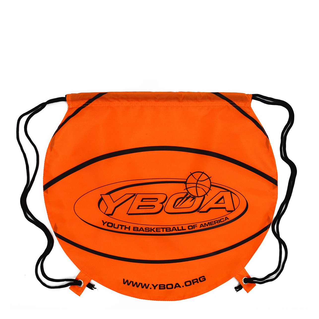 Custom 210D Polyester Basketball Shaped Drawstring Backpack Cinch Bag14.75"x16.5" 2