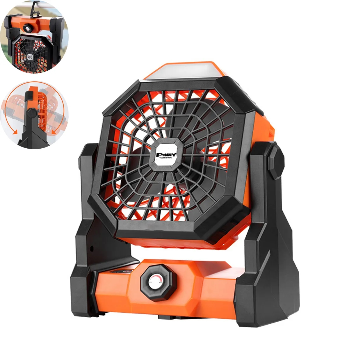Rechargeable Portable Outdoor Camping Fan With Led Lantern 4