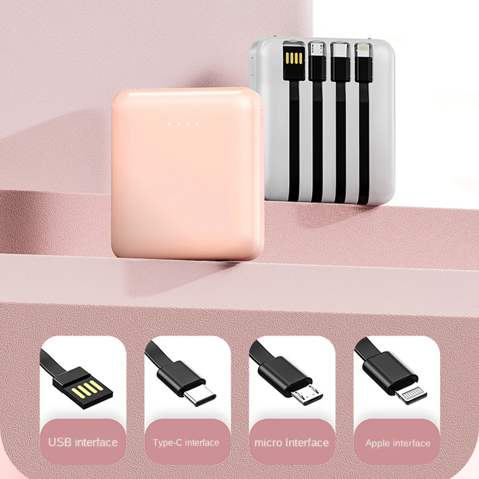 Power Bank with Built-In Cables 5