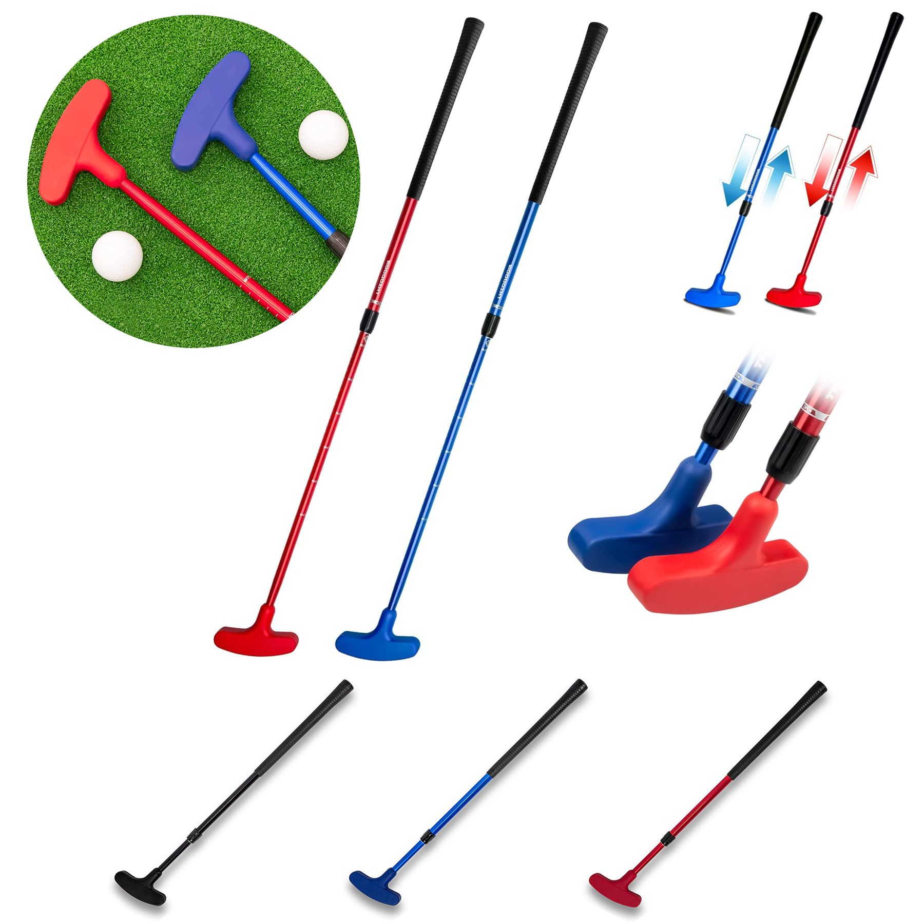 Retractable Golf Double Sided Putter 2