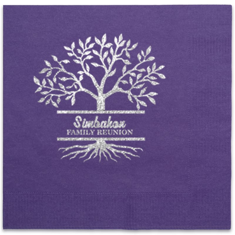 Foil Stamped Square Dinner Napkins 17
