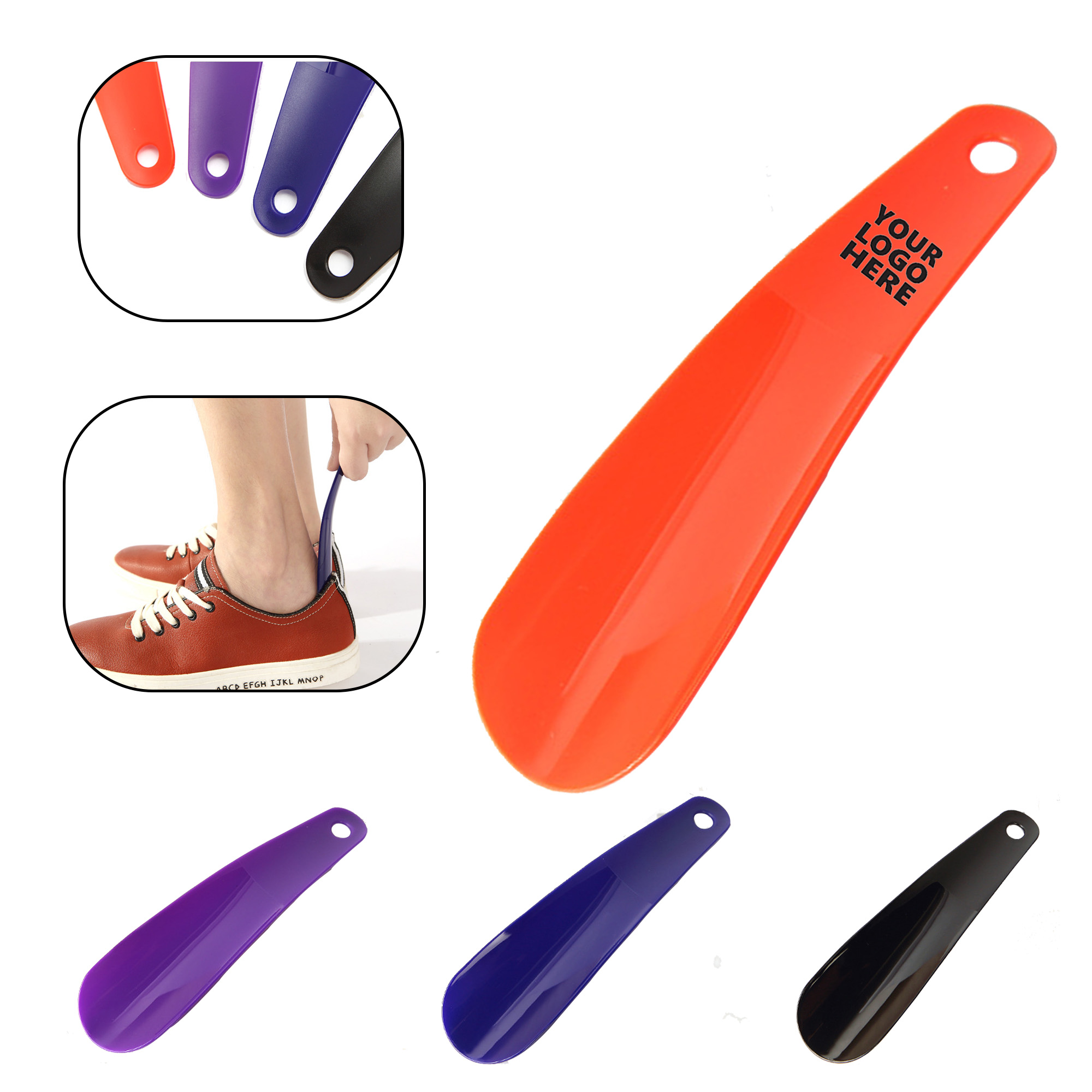 Compact Durable With Non-Slip Grip Plastic Shoe Horn 2
