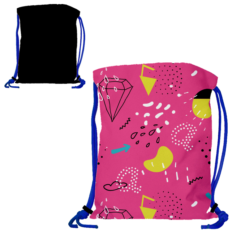Super Drawstring Pack (One side Imprint)-Royal Heavy Rope 11