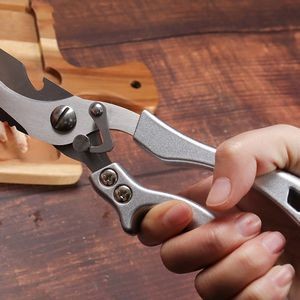 Curved Blade Kitchen Scissors Stainless Steel With Bottle Opener 13