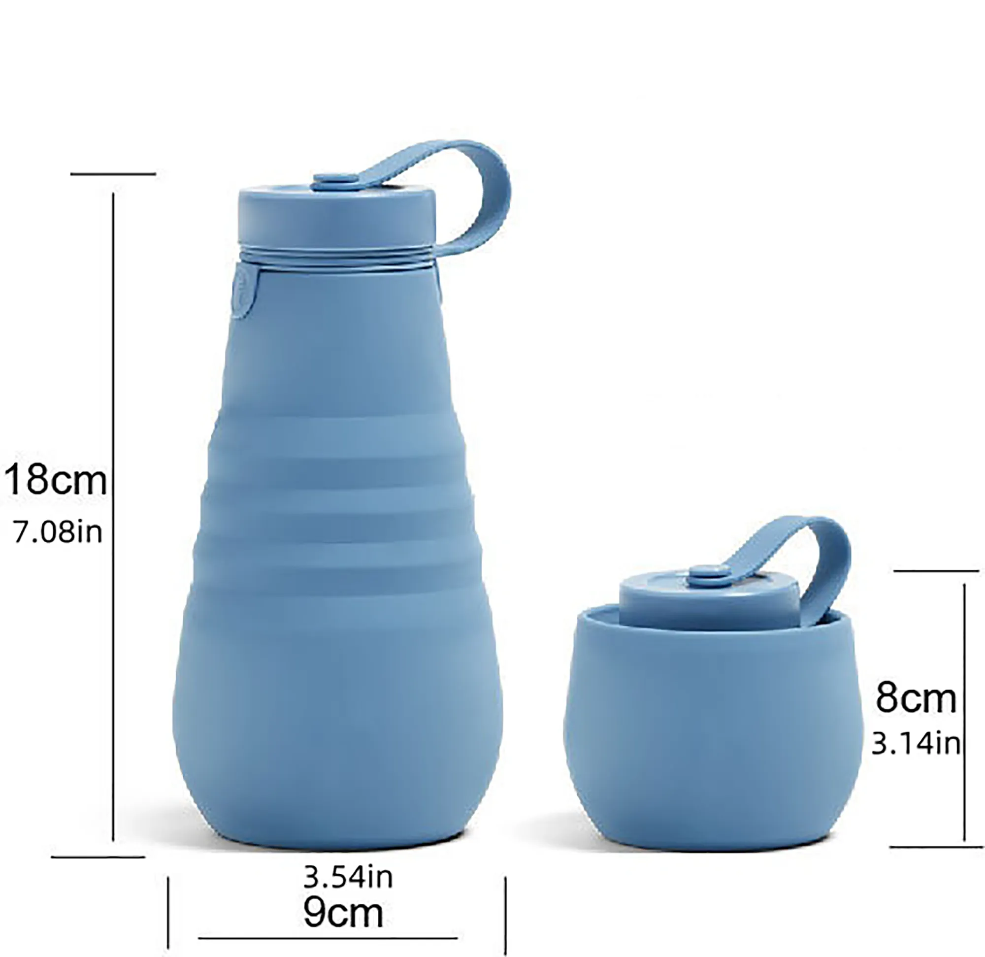 Customized sports water bottle foldable 5