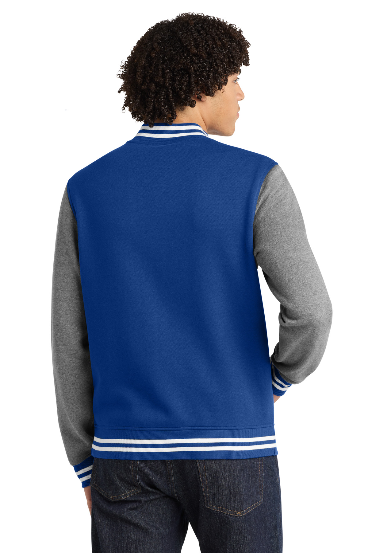 Sport-Tek Fleece Letterman Jacket. ST270 7