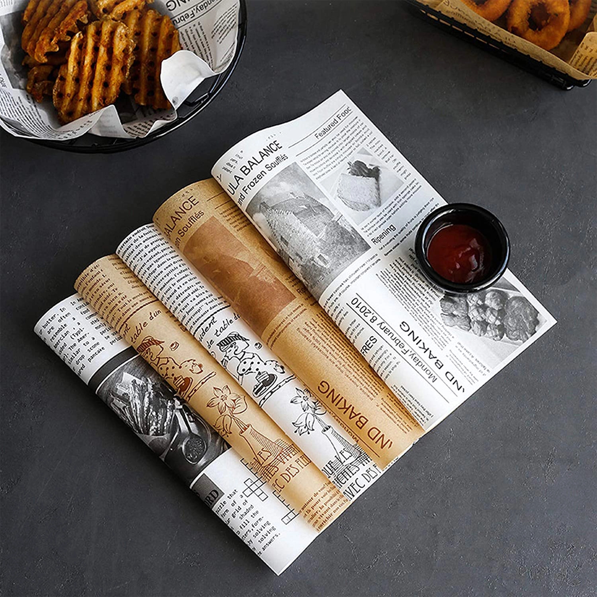12"x12" Custom Food Wrapping Liner Paper 1