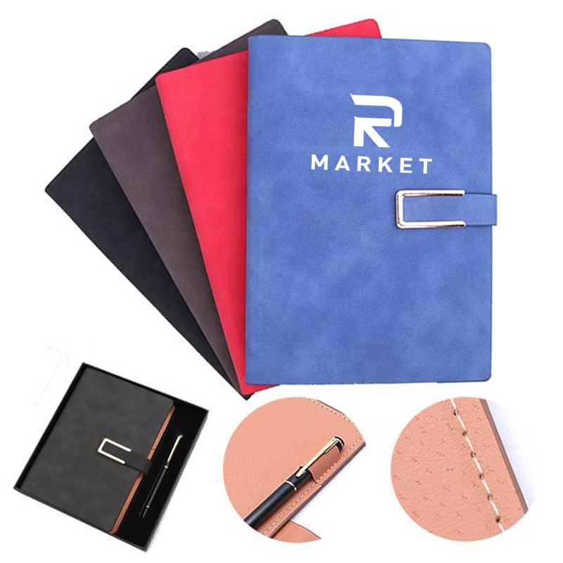 A5 Refillable Leather Journal for Men with Pen 2