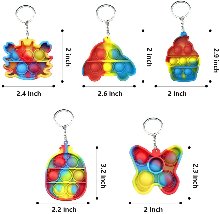 Push Bubble Fidget Sensory Toy With Buckle 7