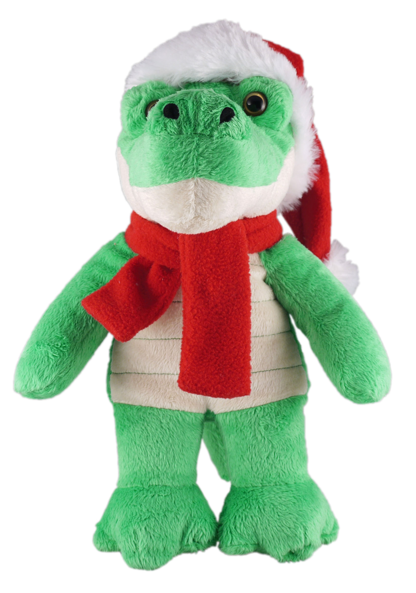 Soft Plush Stuffed Alligator with Christmas Hat & Scarf 3