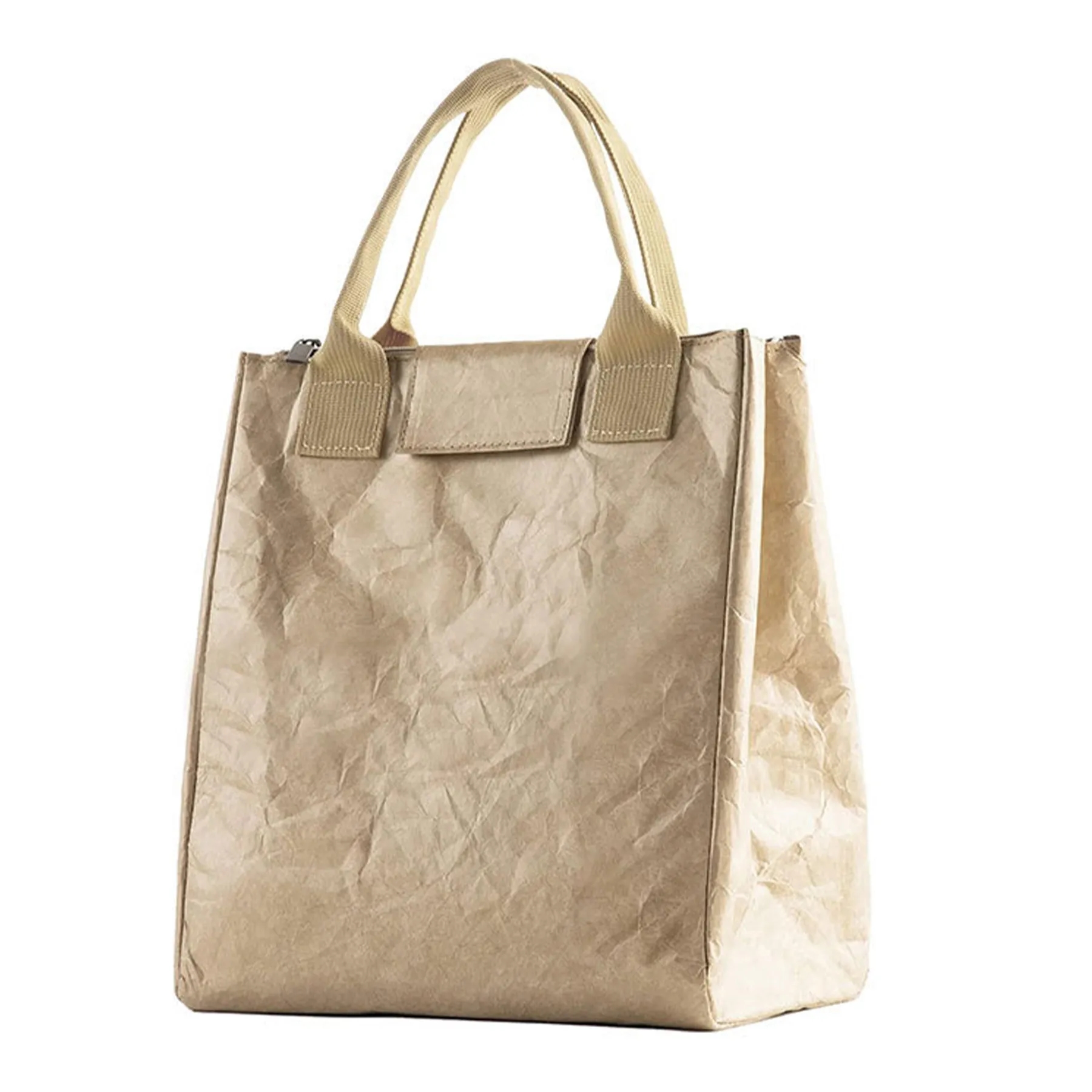 Paper Retro Waterproof Aluminum Foil Insulated Lunch Bag 2