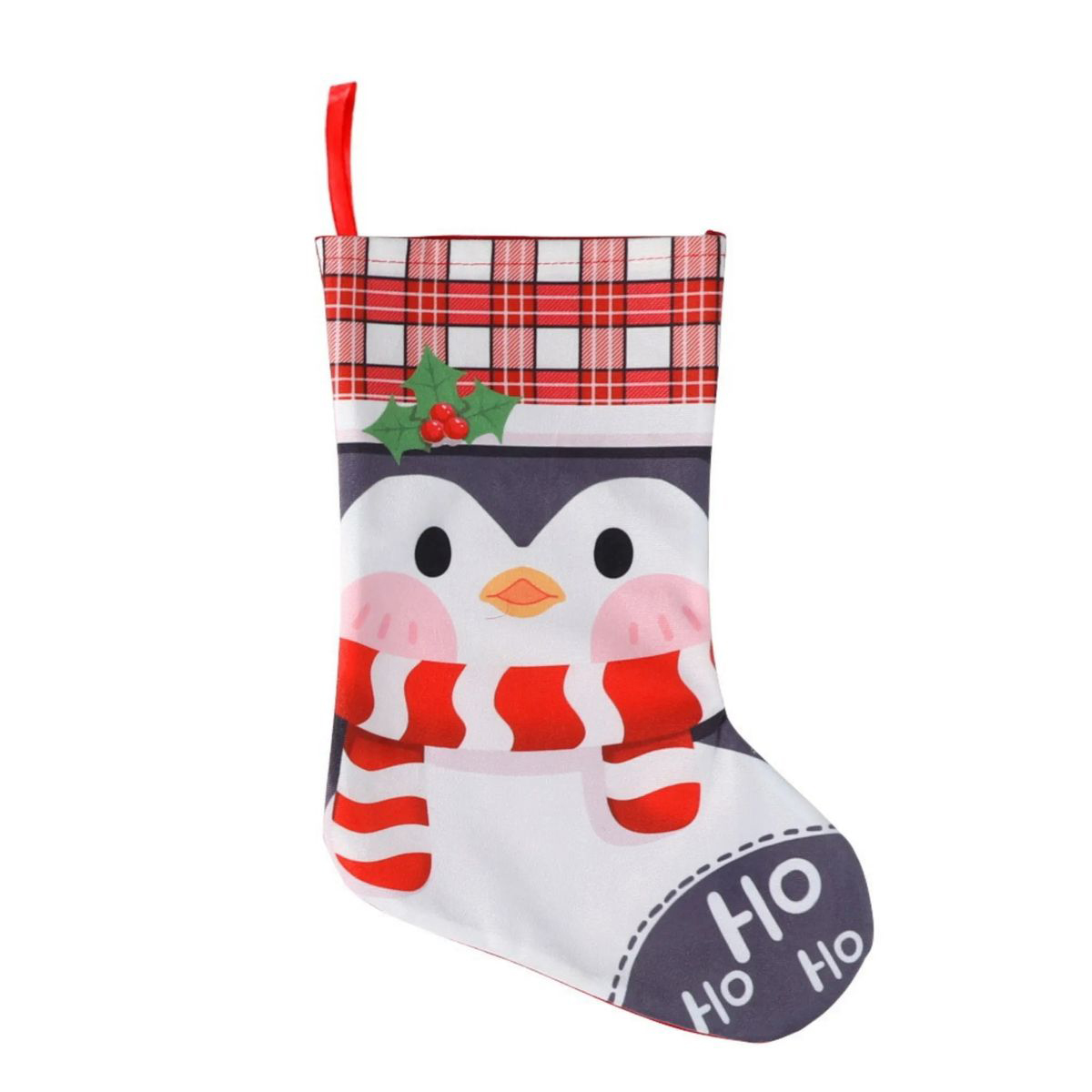 Brushed Fabric Decorative Holiday Gift Stocking 8