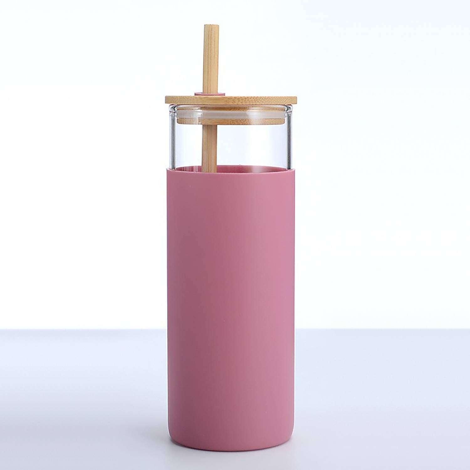 20ounce simple and portable anti-drop glass straw cup 6