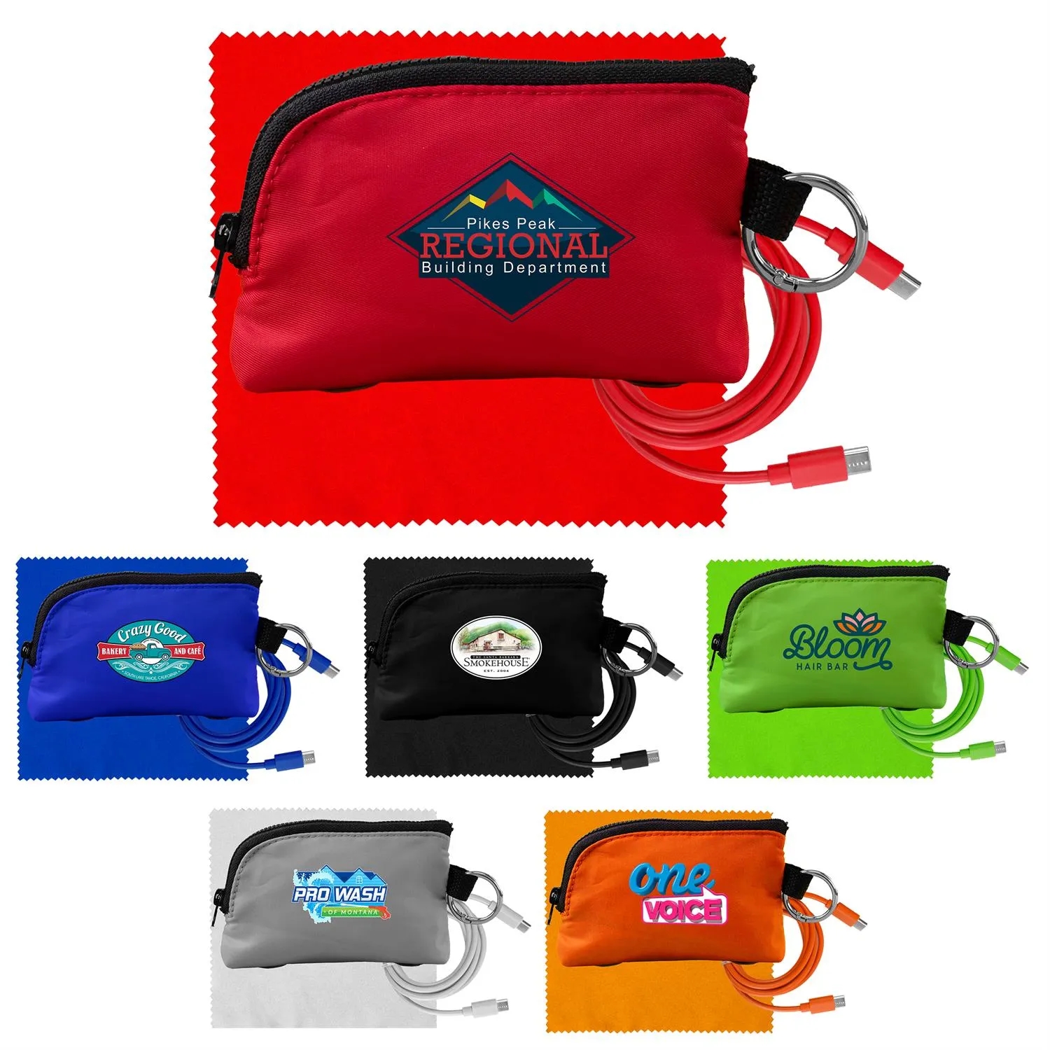 Zip Around C to C Cable & Cloth Set