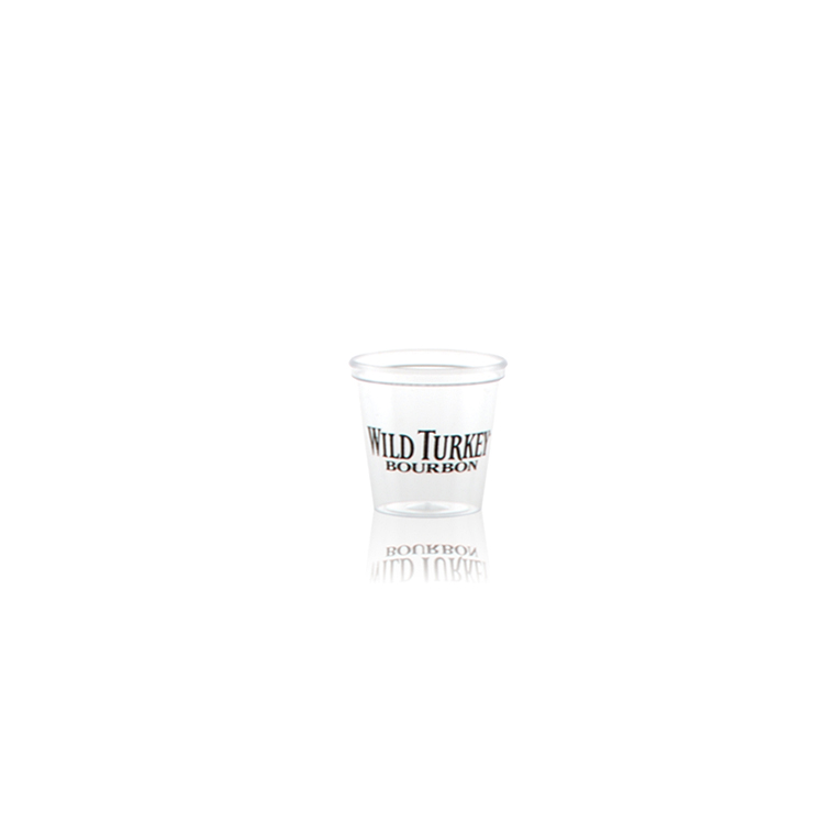 1 oz Hard Plastic Smooth Cup Clear Tradition Print 1