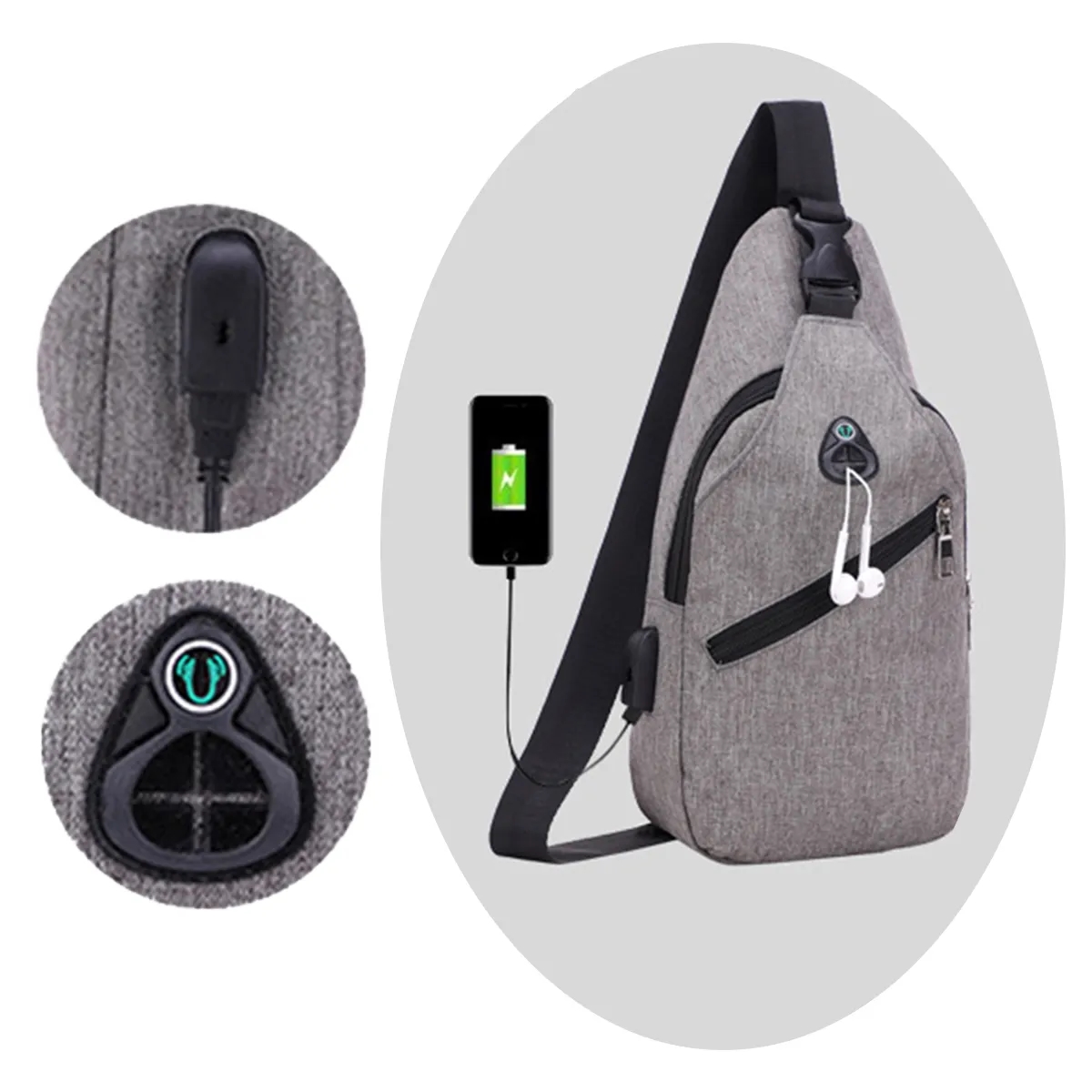 Custom Chest Unisex Messenger Crossbody Fanny Bags 8