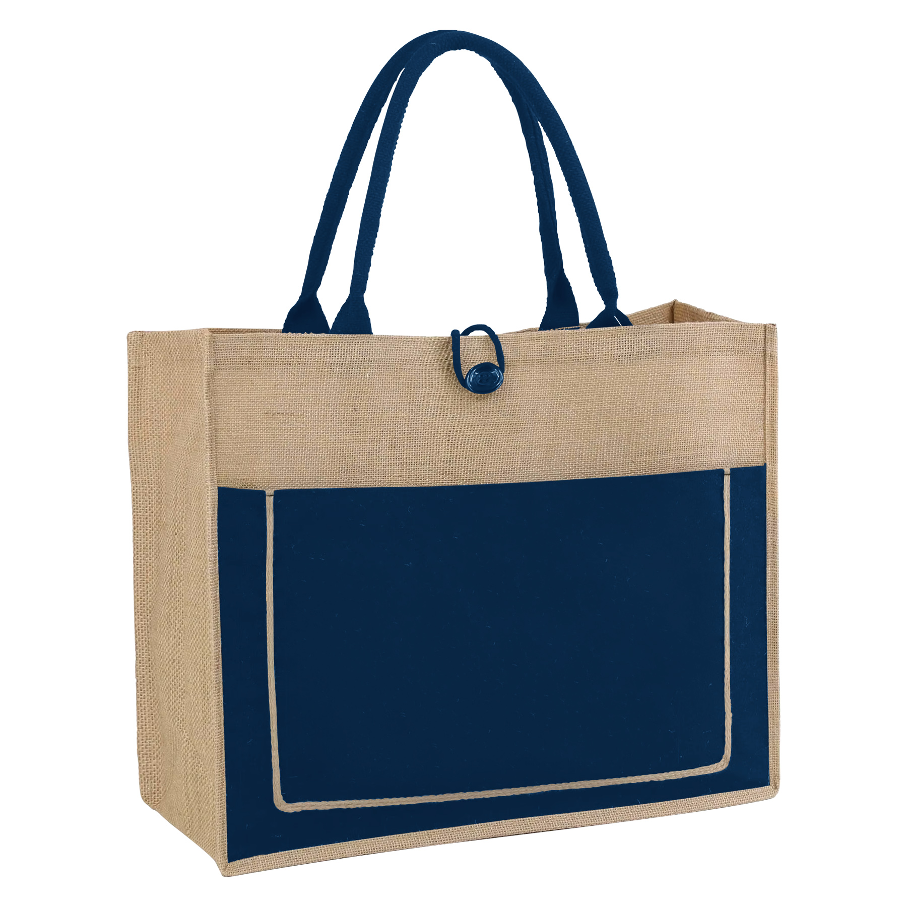 Jute Shopping Pocket Tote Bag With Gusset (11.8'' x 13.8'' x 5.5'') 7