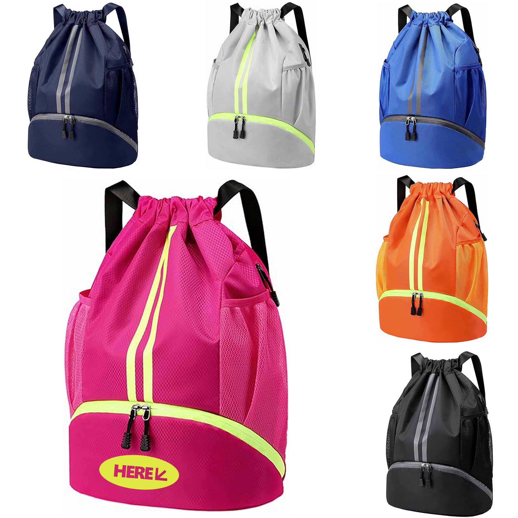Drawstring Backpack Waterproof Soccer Bag 2