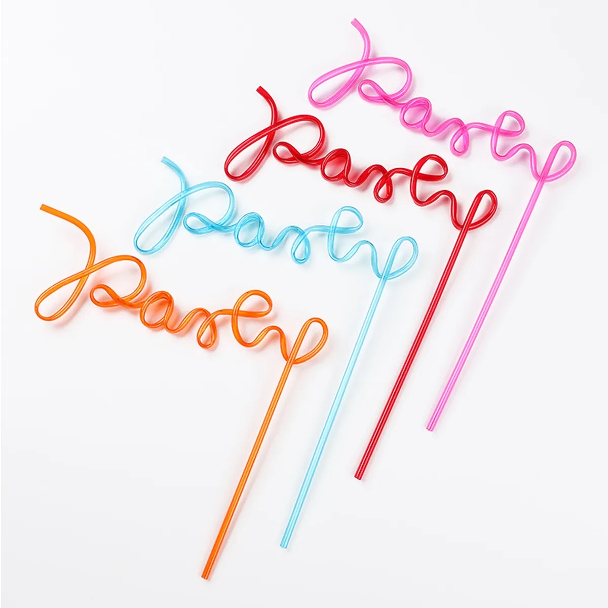 Silly Crazy Straws for Kids Reusable Plastic Loop Curly Crazy Drinking Straws for Classroom Activiti 4