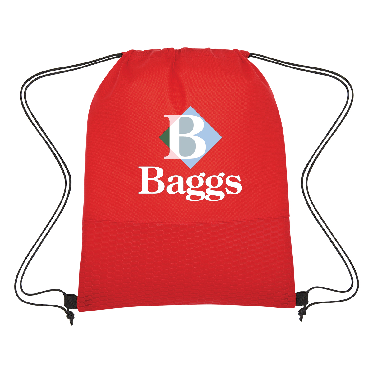 Wave Design Non-Woven Drawstring Bag 1