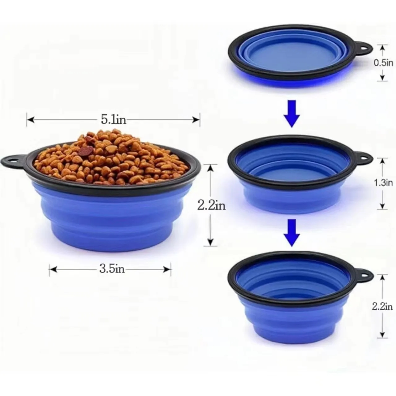 12 OZ Collapsible Pet Bowl With Carabiner 5