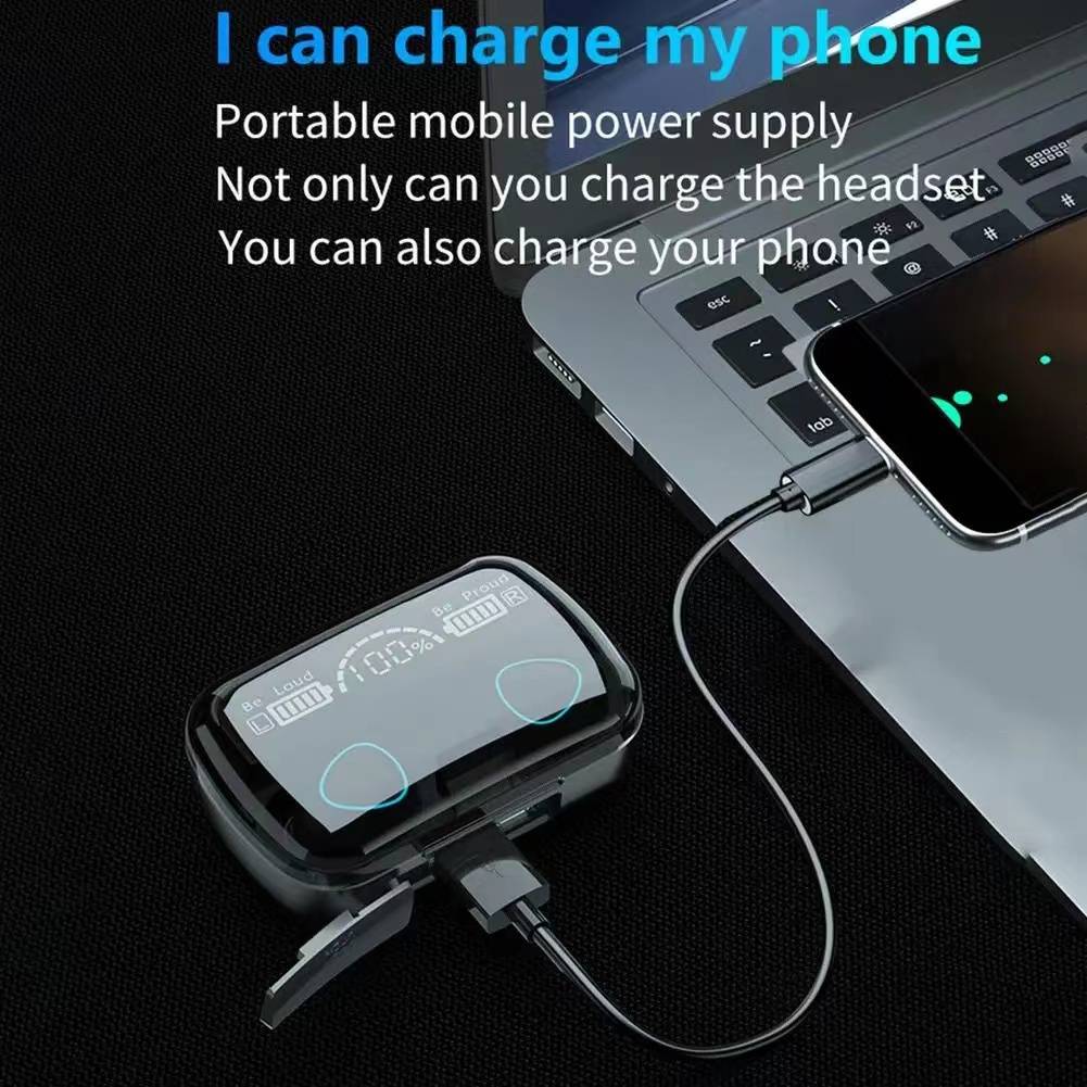 5D Surround Sound Wireless Earbuds With Charging Dock 4