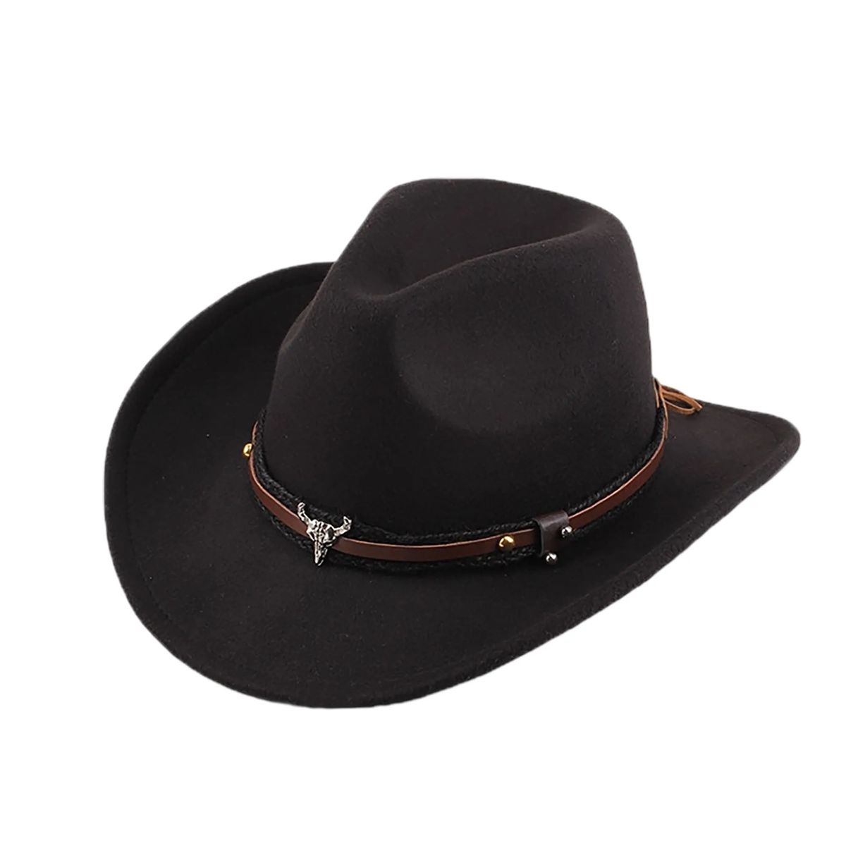 Polyester Cowboy Felt Hat with Traditional Shape 5