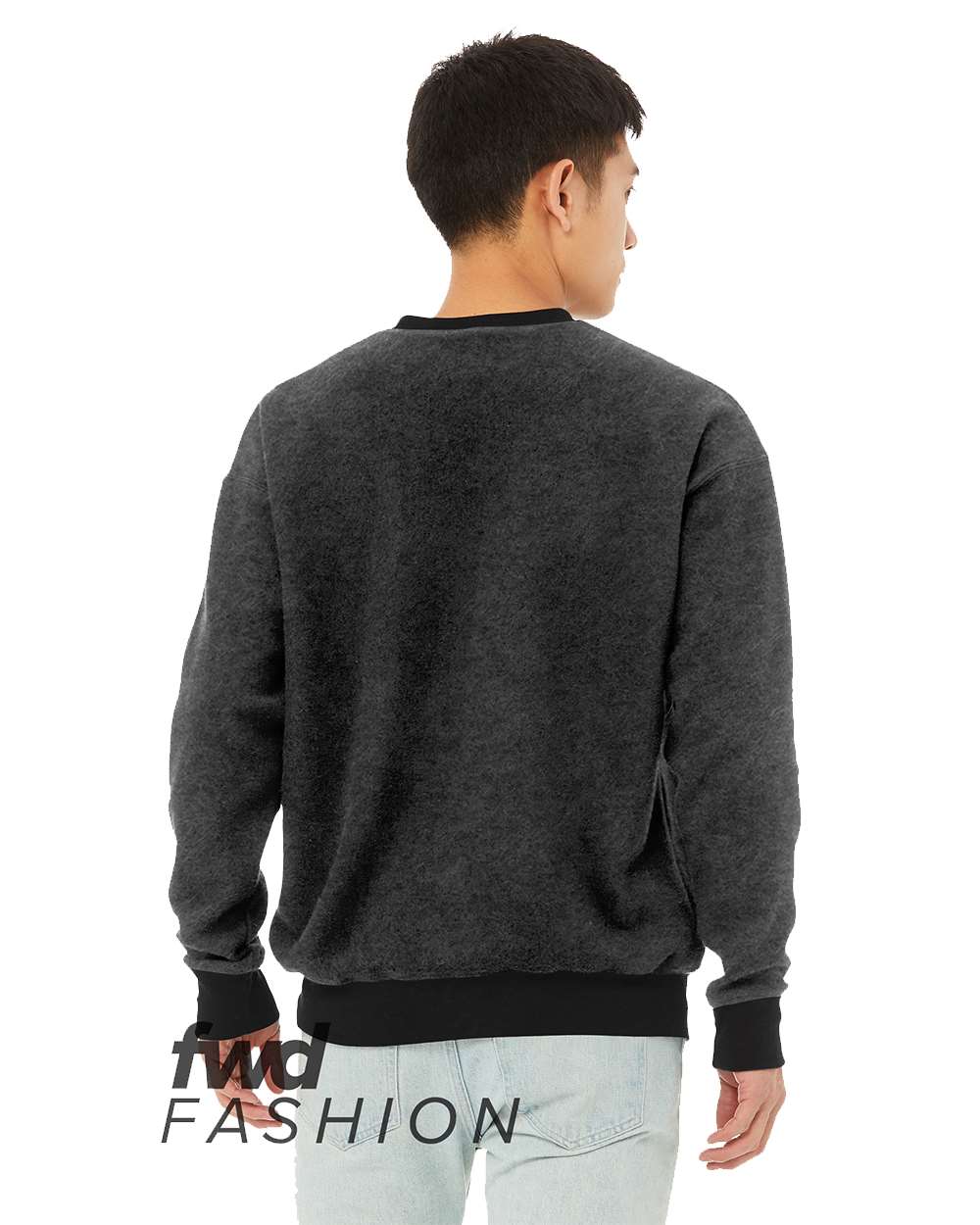 Unisex FWD Fashion Sueded Drop Shoulder Crewneck Sweatshirt - 3345 5